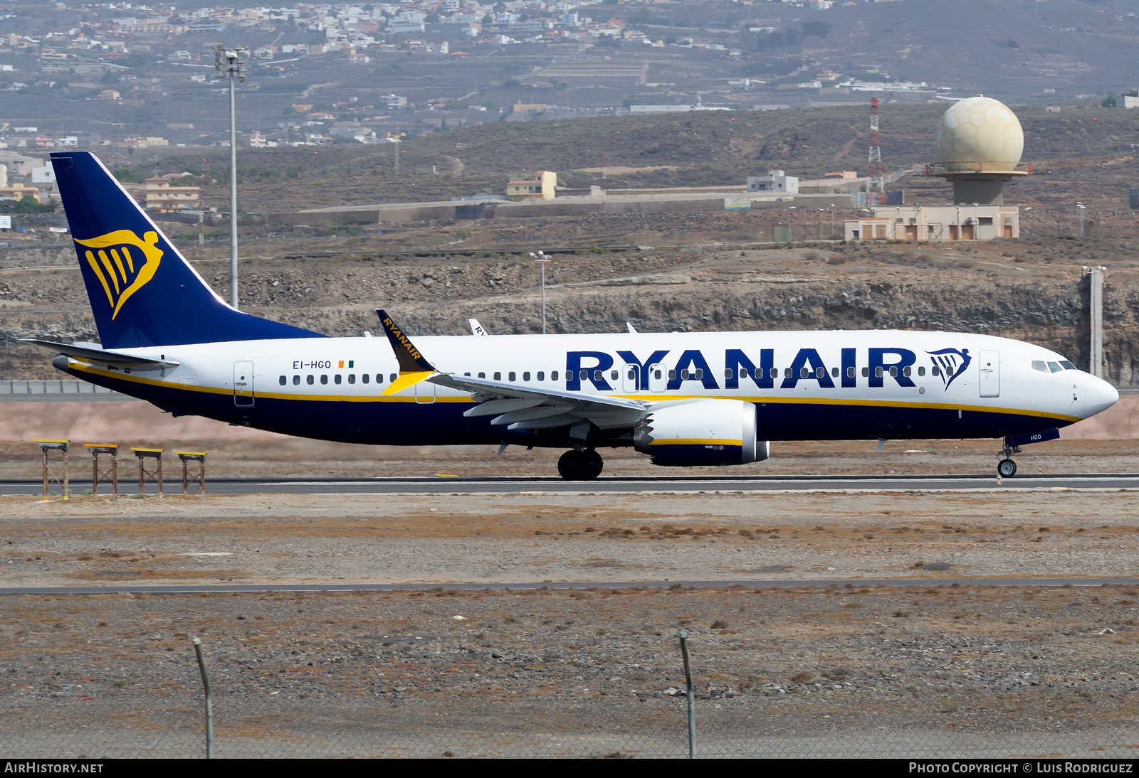 Aircraft Photo of EI-HGO | Boeing 737-8200 Max 200 | Ryanair | AirHistory.net #384925