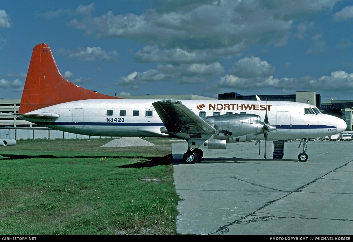 Aircraft Photo of N3423 | Convair 580 | Northwest Airlines | AirHistory.net #384937