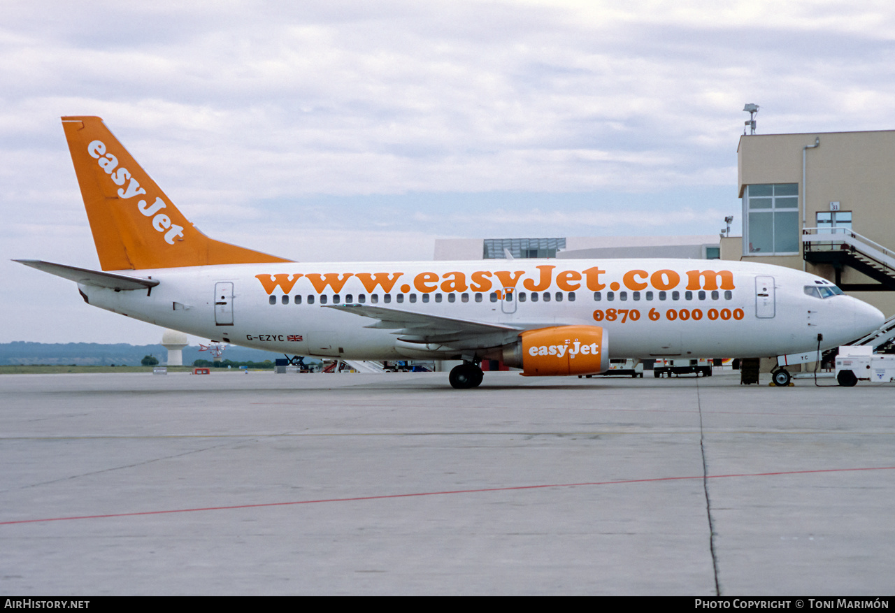 Aircraft Photo of G-EZYC | Boeing 737-3Y0 | EasyJet | AirHistory.net #385182