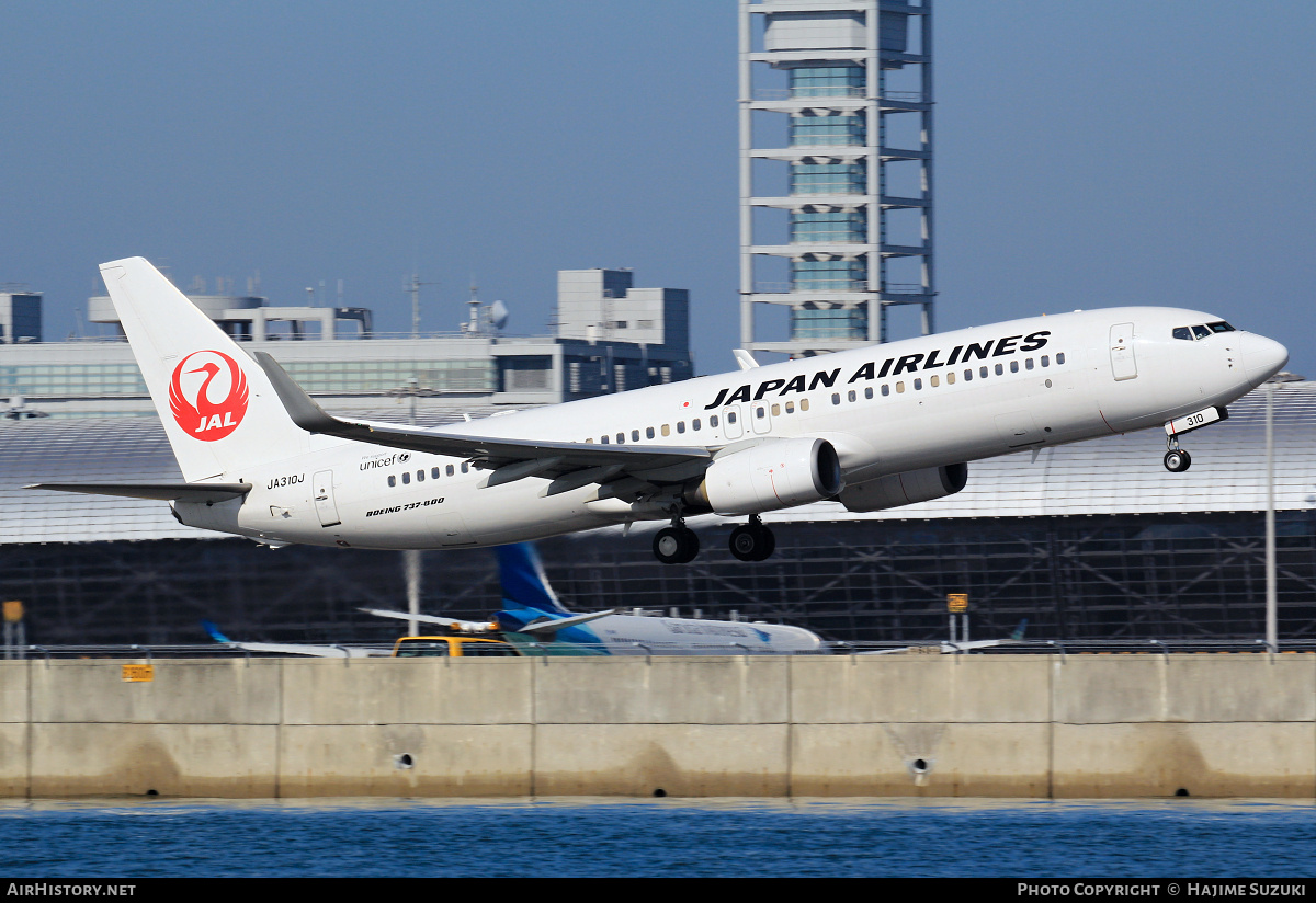 Aircraft Photo of JA310J | Boeing 737-846 | Japan Airlines - JAL | AirHistory.net #385304