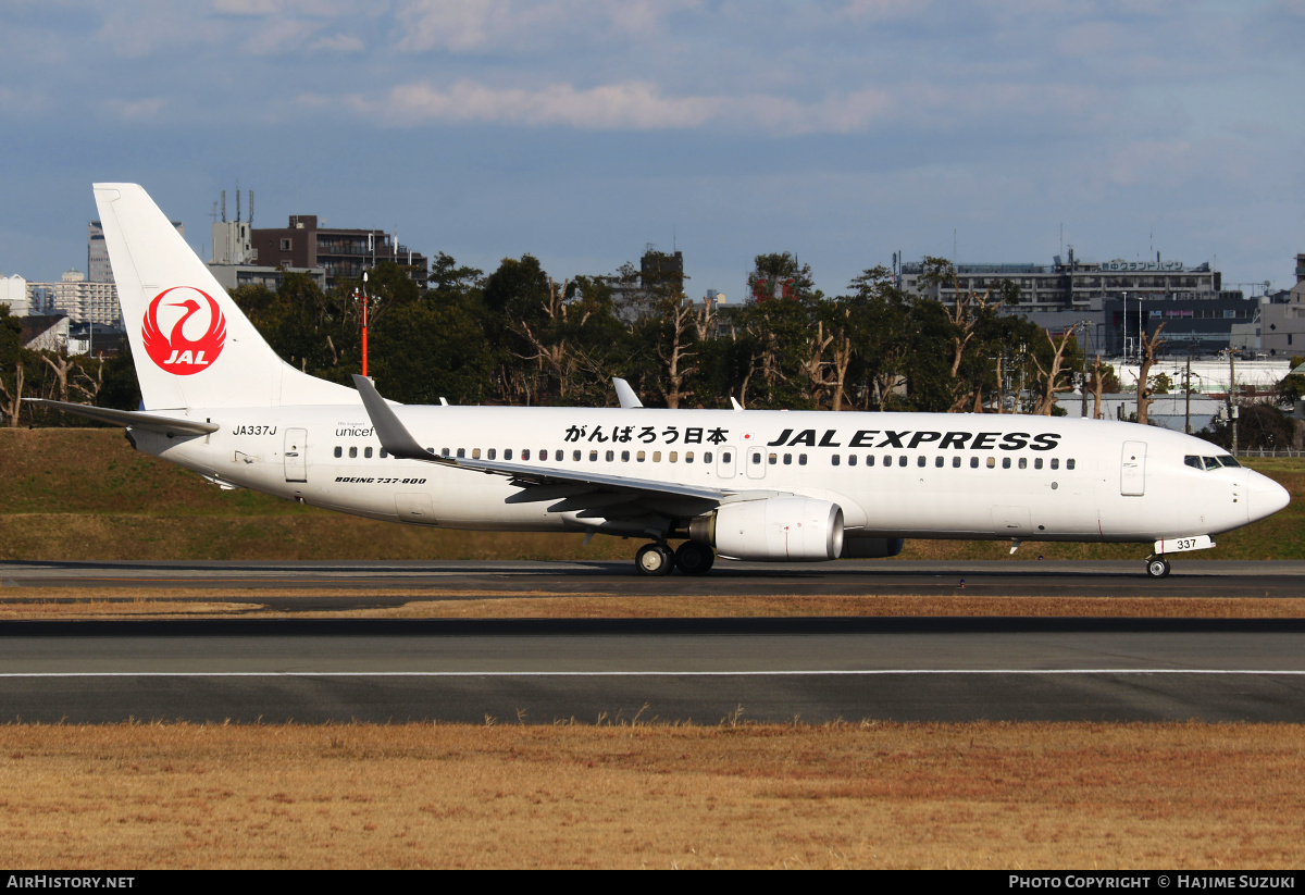 Aircraft Photo of JA337J | Boeing 737-846 | JAL Express - JAL | AirHistory.net #385346