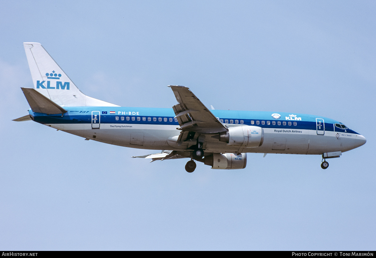 Aircraft Photo of PH-BDE | Boeing 737-306 | KLM - Royal Dutch Airlines | AirHistory.net #385401