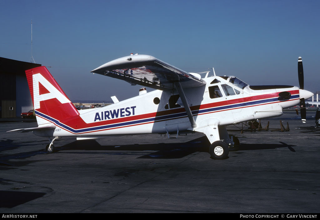 Aircraft Photo of C-FOEY | De Havilland Canada DHC-2 Turbo Beaver Mk3 | AirWest Airlines | AirHistory.net #385545