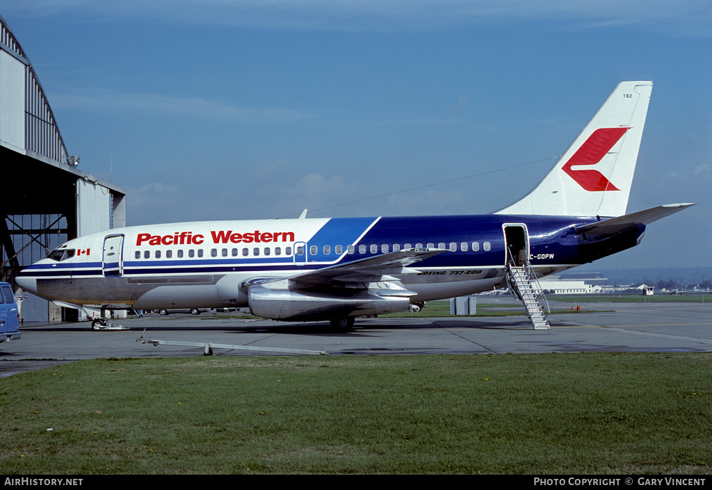 Aircraft Photo of C-GOPW | Boeing 737-275C/Adv | Pacific Western Airlines | AirHistory.net #385573