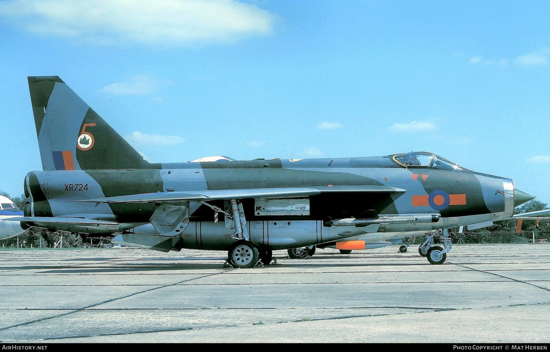 Aircraft Photo of XR724 | English Electric Lightning F6 | UK - Air Force | AirHistory.net #385674