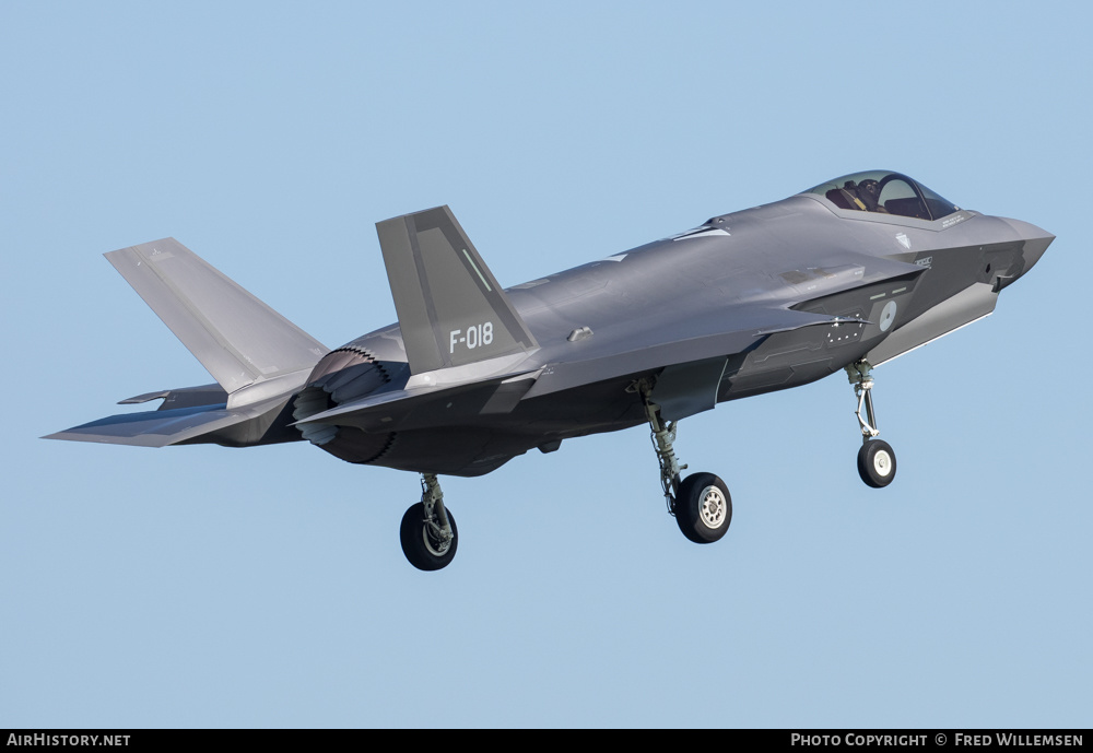 Aircraft Photo of F-018 | Lockheed Martin F-35A Lightning II | Netherlands - Air Force | AirHistory.net #385791