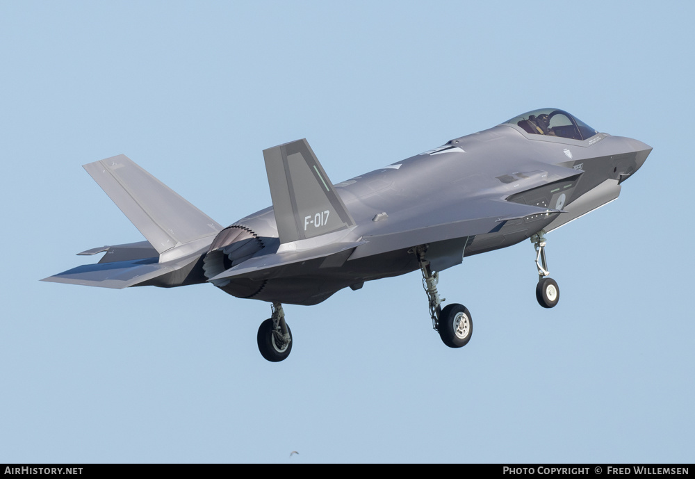 Aircraft Photo of F-017 | Lockheed Martin F-35A Lightning II | Netherlands - Air Force | AirHistory.net #385806