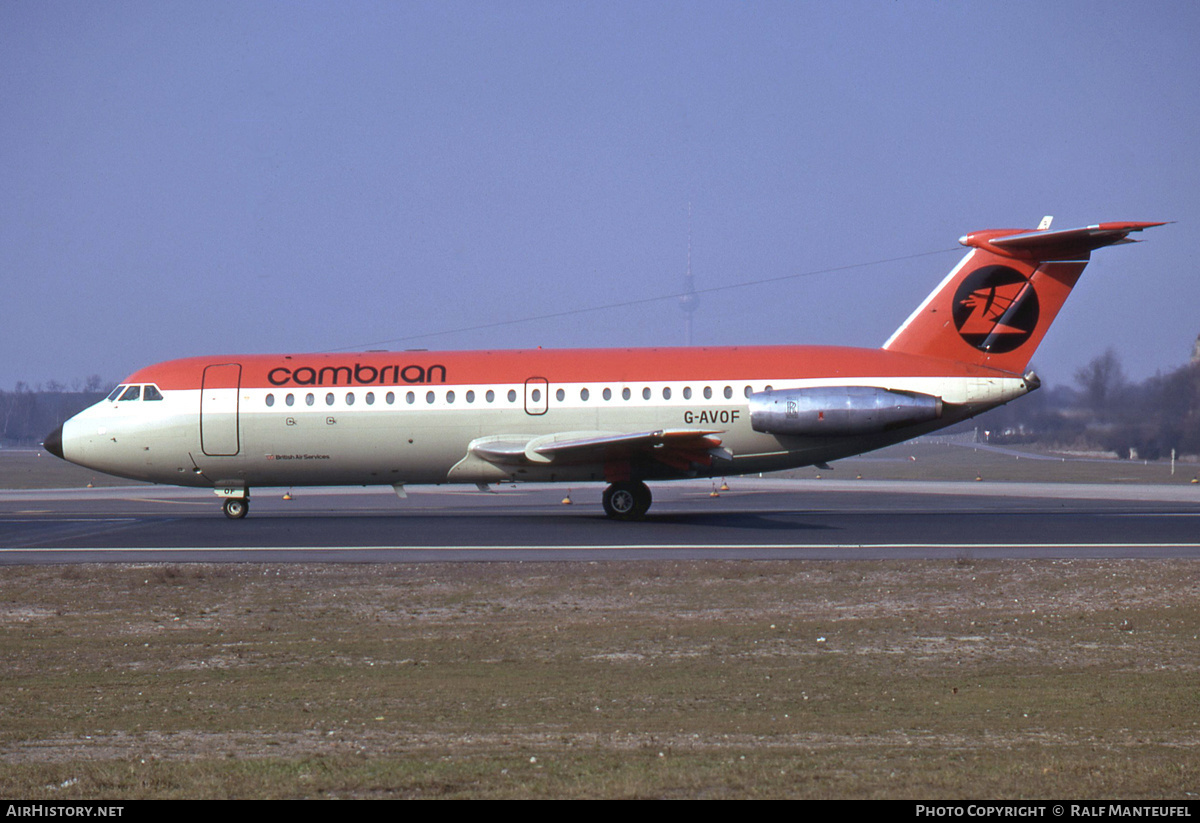 Aircraft Photo of G-AVOF | BAC 111-416EK One-Eleven | Cambrian Airways | AirHistory.net #385807