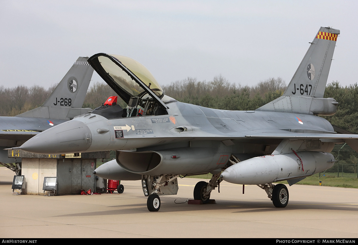 Aircraft Photo of J-647 | General Dynamics F-16AM Fighting Falcon | Netherlands - Air Force | AirHistory.net #385816