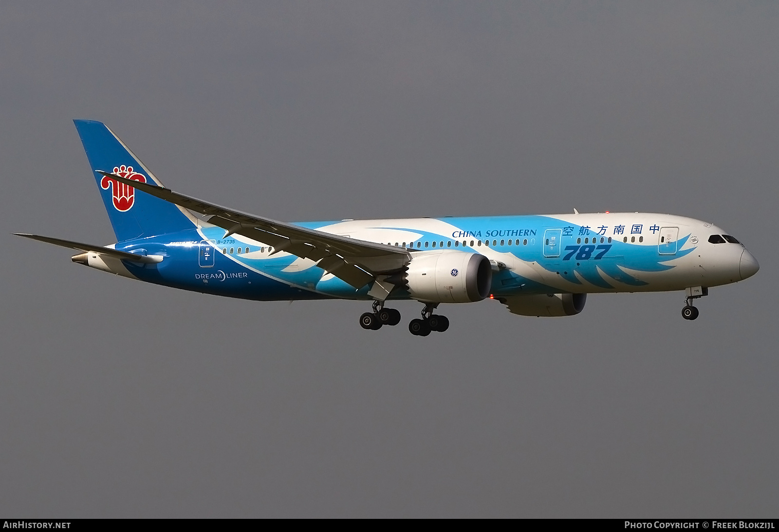 Aircraft Photo of B-2735 | Boeing 787-8 Dreamliner | China Southern Airlines | AirHistory.net #385823