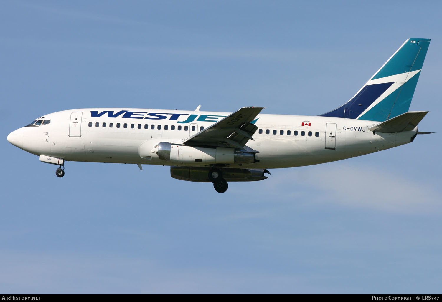 Aircraft Photo of C-GVWJ | Boeing 737-281/Adv | WestJet | AirHistory.net #386041