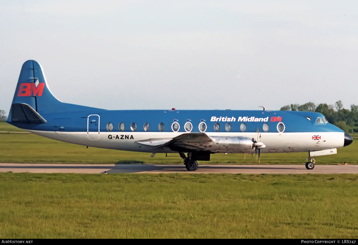 Aircraft Photo of G-AZNA | Vickers 813 Viscount | British Midland Airways - BMA | AirHistory.net #386185