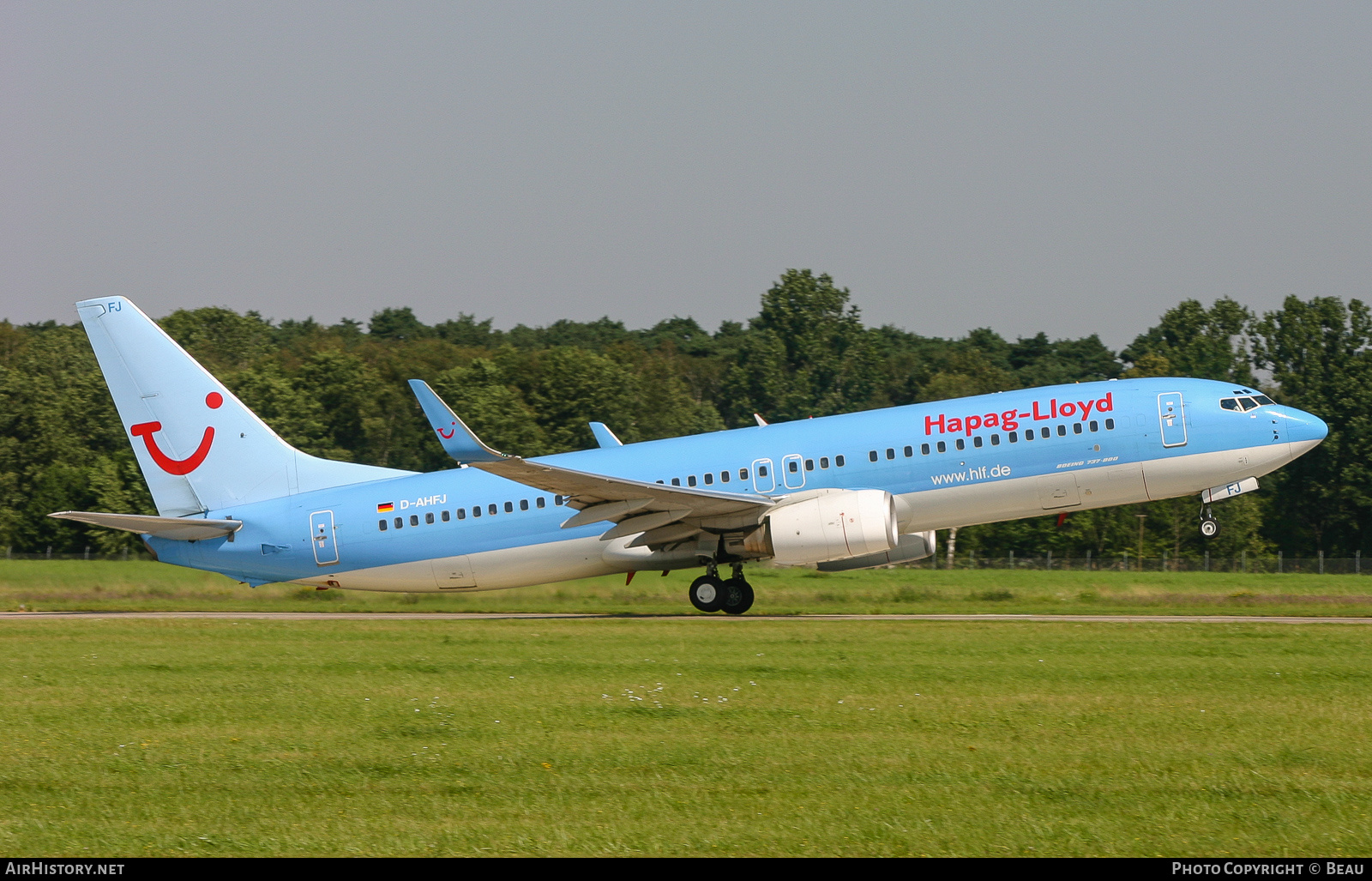 Aircraft Photo of D-AHFJ | Boeing 737-8K5 | Hapag-Lloyd | AirHistory.net #386381