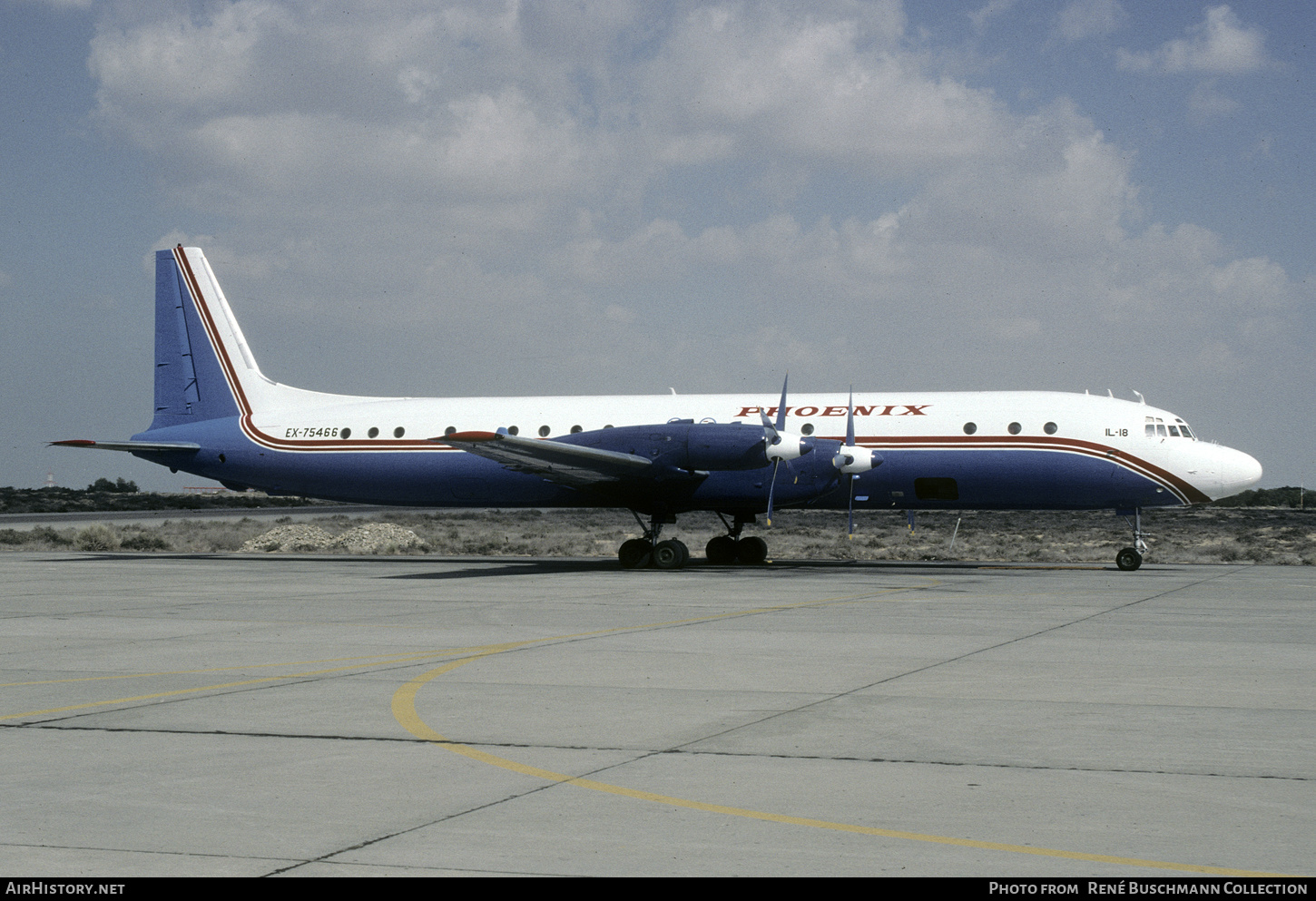 Aircraft Photo of EX-75466 | Ilyushin Il-18D | Phoenix Aviation | AirHistory.net #386526