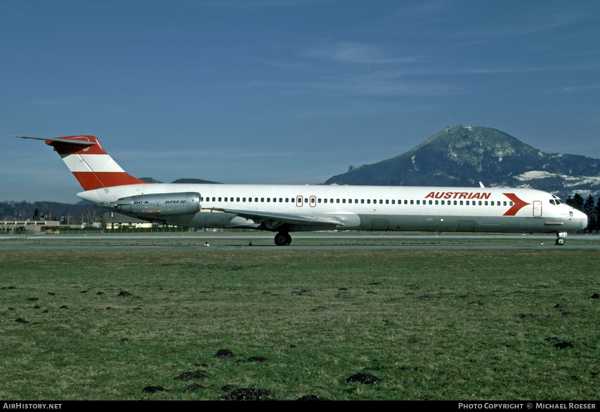Aircraft Photo of OE-LDZ | McDonnell Douglas MD-81 (DC-9-81) | Austrian Airlines | AirHistory.net #386541