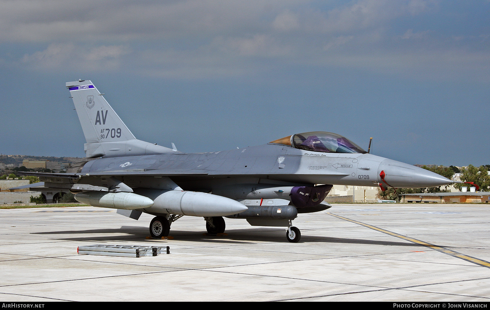 Aircraft Photo of 90-0709 / AF90-709 | General Dynamics F-16CM Fighting Falcon | USA - Air Force | AirHistory.net #386583
