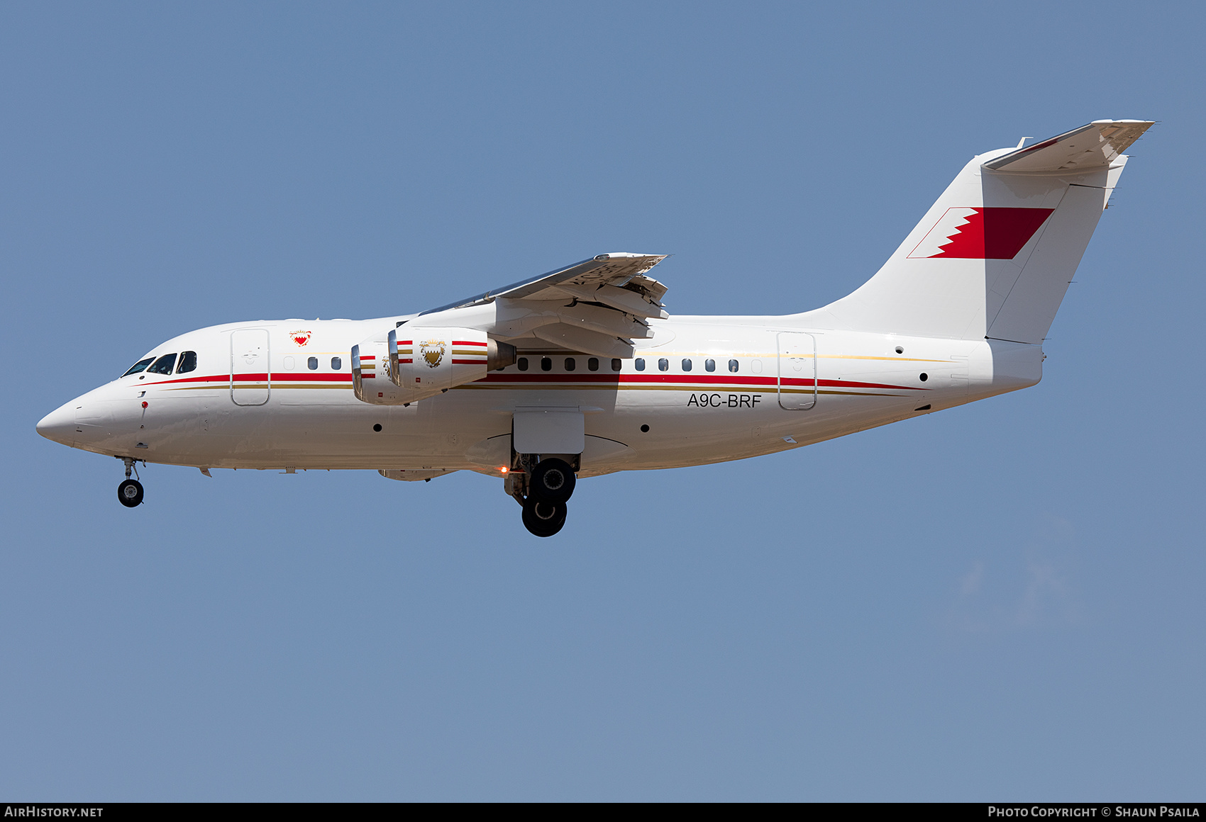 Aircraft Photo of A9C-BRF | British Aerospace Avro 146-RJ70 | Bahrain - Air Force | AirHistory.net #386706