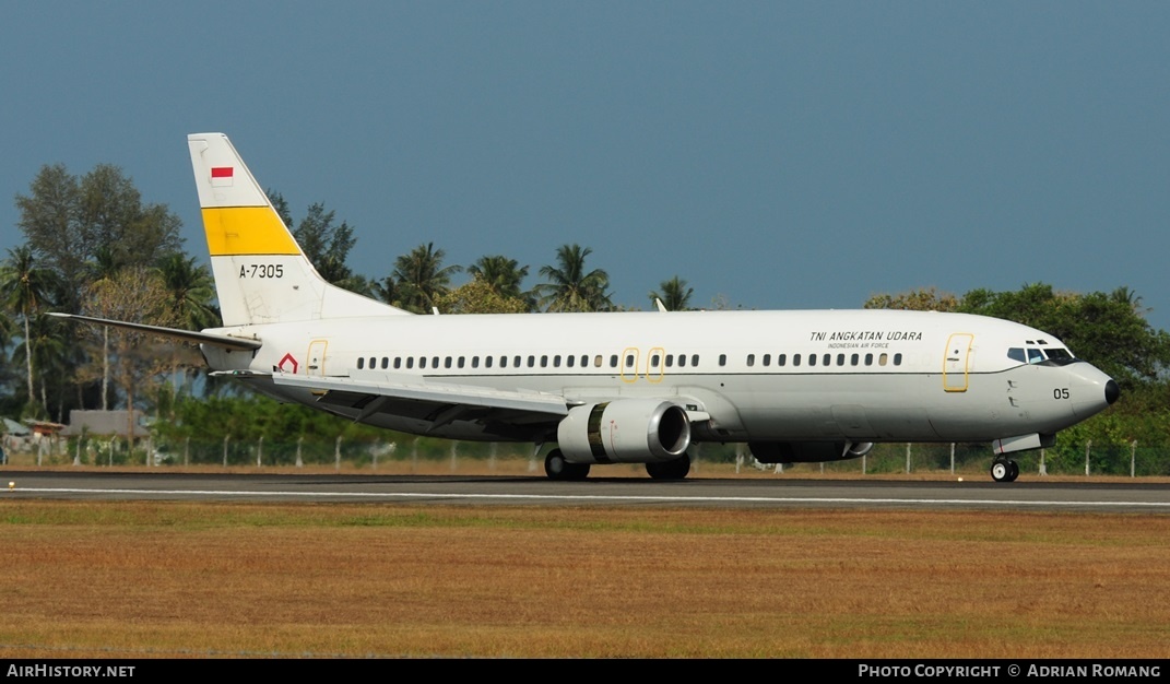 Aircraft Photo of A-7305 | Boeing 737-4U3 | Indonesia - Air Force | AirHistory.net #386712