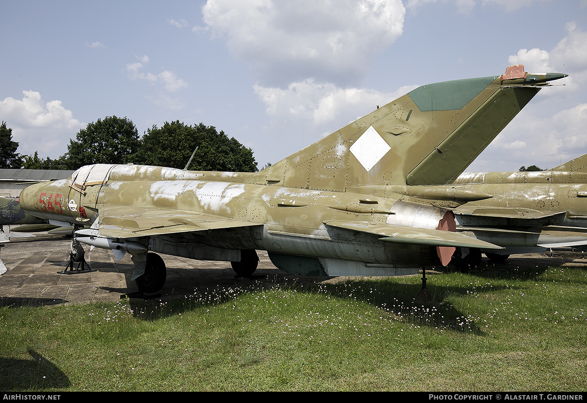 Aircraft Photo of 545 | Mikoyan-Gurevich MiG-21SPS-K | East Germany - Air Force | AirHistory.net #386780