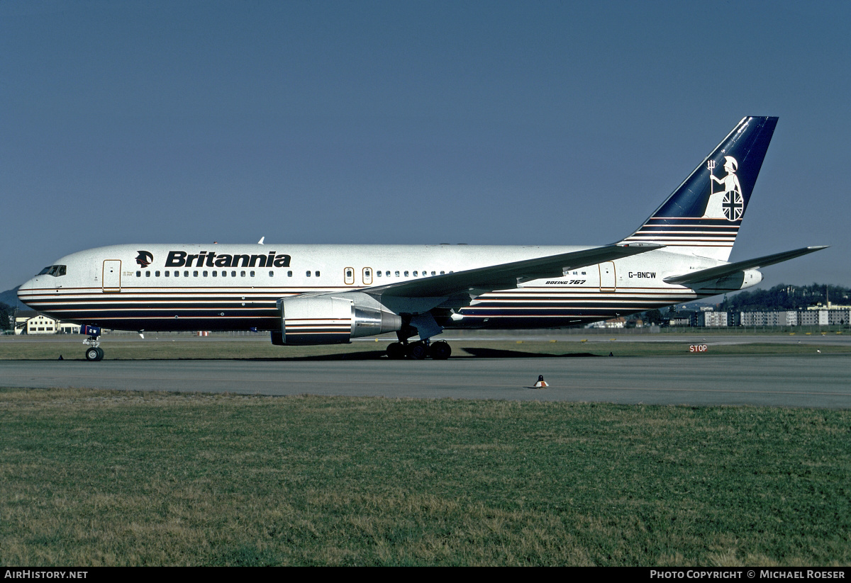 Aircraft Photo of G-BNCW | Boeing 767-204 | Britannia Airways | AirHistory.net #386794