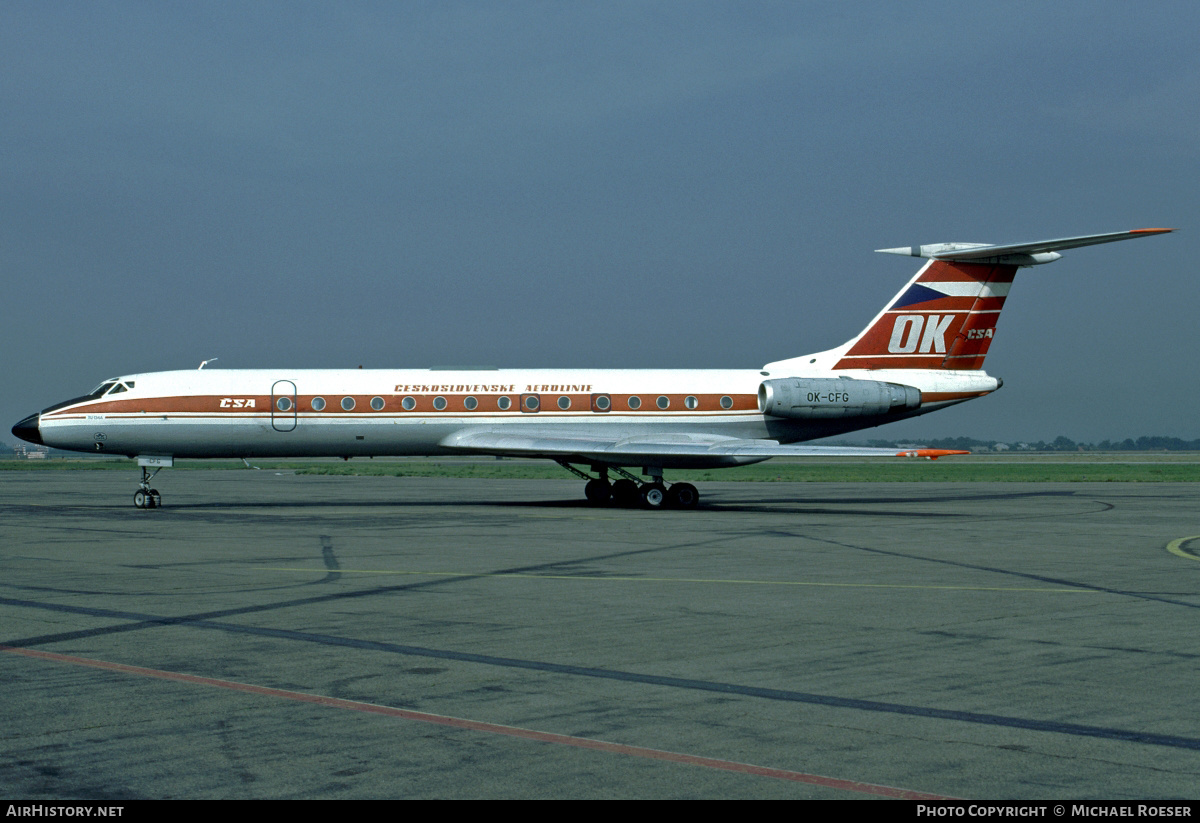 Aircraft Photo of OK-CFG | Tupolev Tu-134A | ČSA - Československé Aerolinie - Czechoslovak Airlines | AirHistory.net #386800