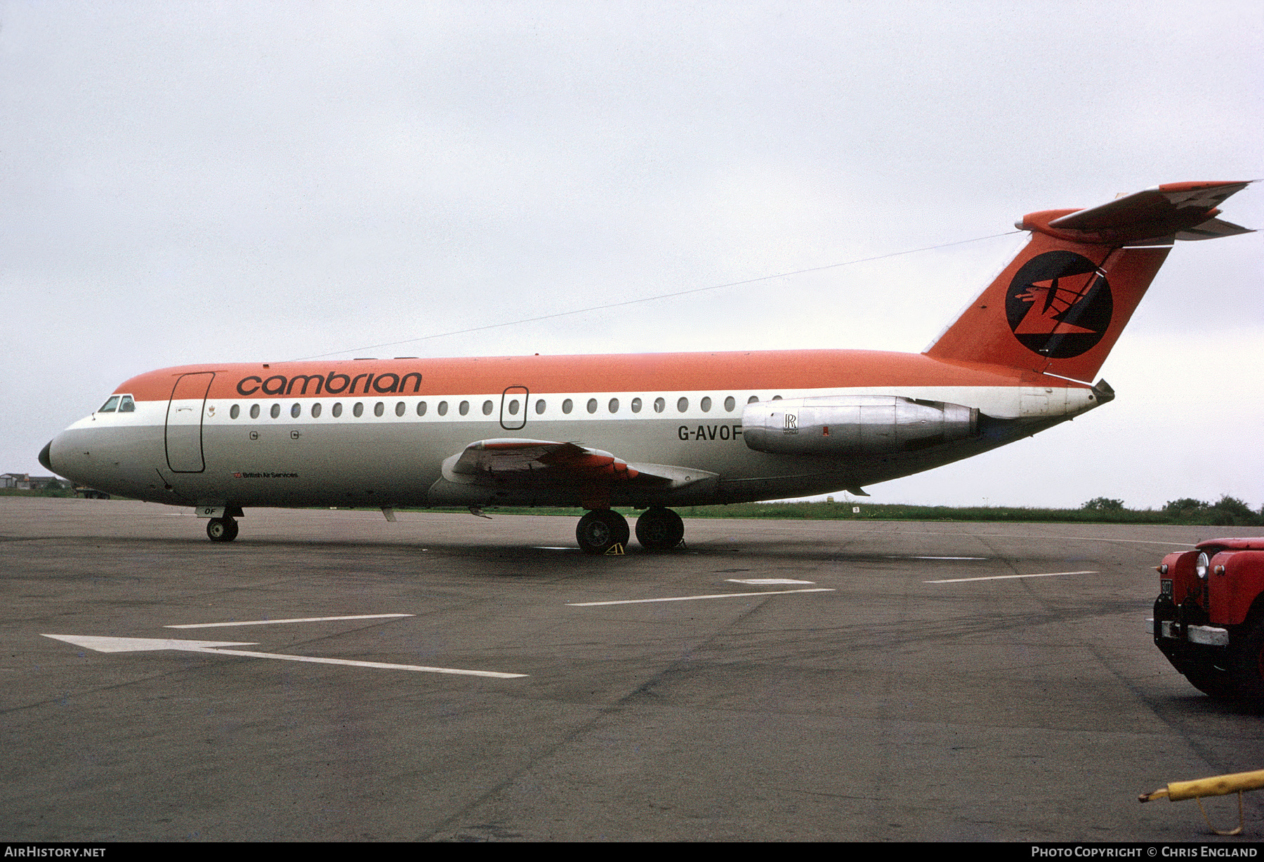 Aircraft Photo of G-AVOF | BAC 111-416EK One-Eleven | Cambrian Airways | AirHistory.net #386874
