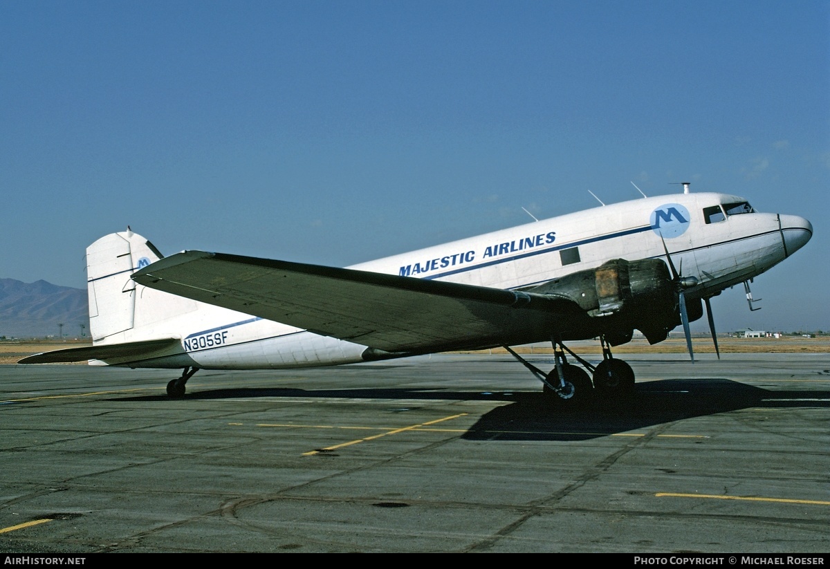 Aircraft Photo of N305SF | Douglas C-47 Skytrain | Majestic Airlines | AirHistory.net #387004