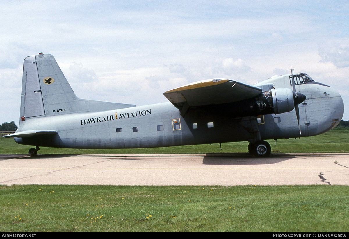 Aircraft Photo of C-GYQS | Bristol 170 Freighter Mk31M | Hawkair Aviation Services | AirHistory.net #387083