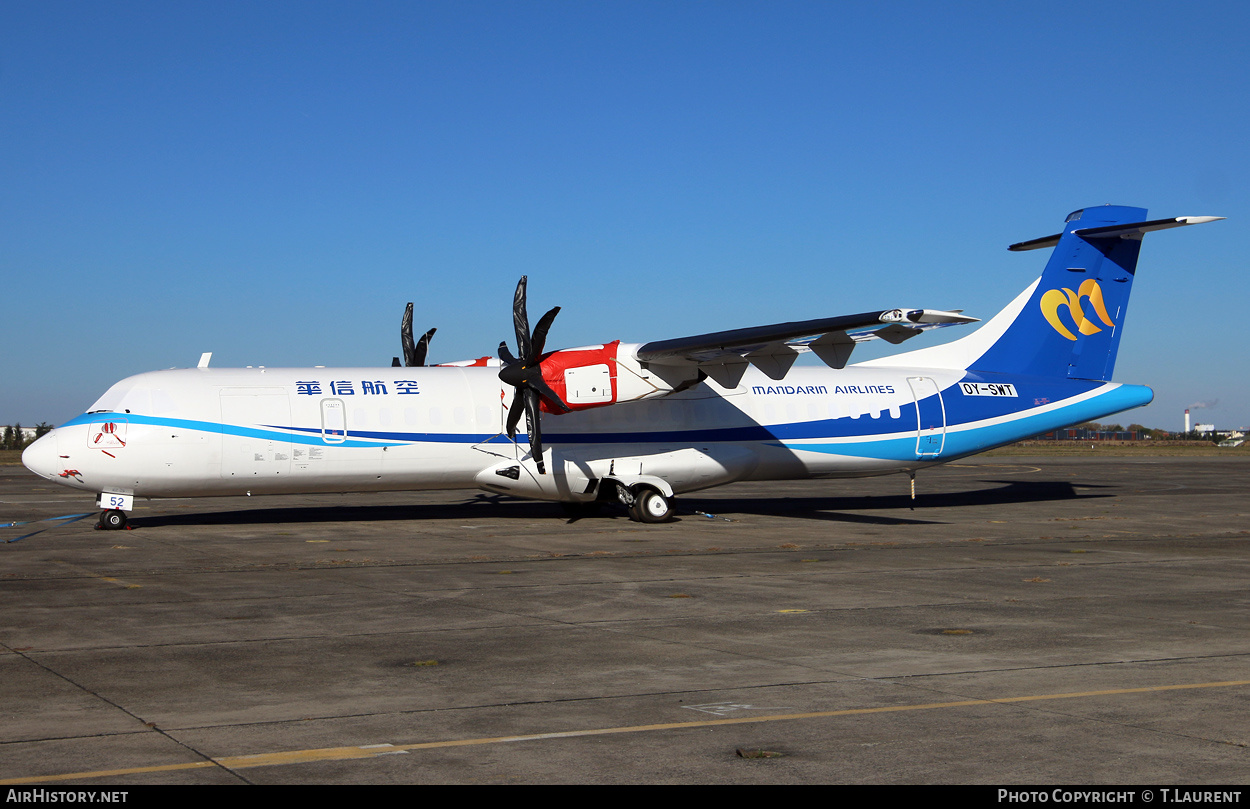 Aircraft Photo of OY-SWT | ATR ATR-72-600 (ATR-72-212A) | Mandarin Airlines | AirHistory.net #387133