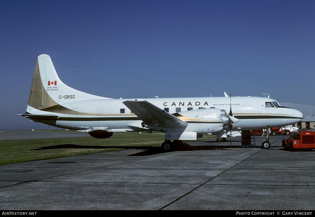 Aircraft Photo of C-GRSC | Convair 580 | Energy Mines and Resources - Canada Centre for Remote Sensing | AirHistory.net #387223