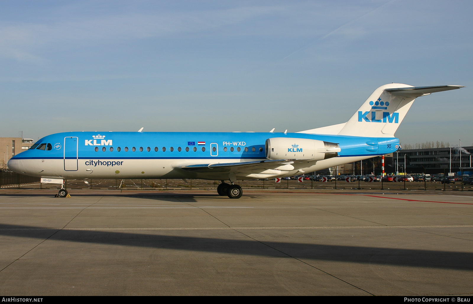 Aircraft Photo of PH-WXD | Fokker 70 (F28-0070) | KLM Cityhopper | AirHistory.net #387394