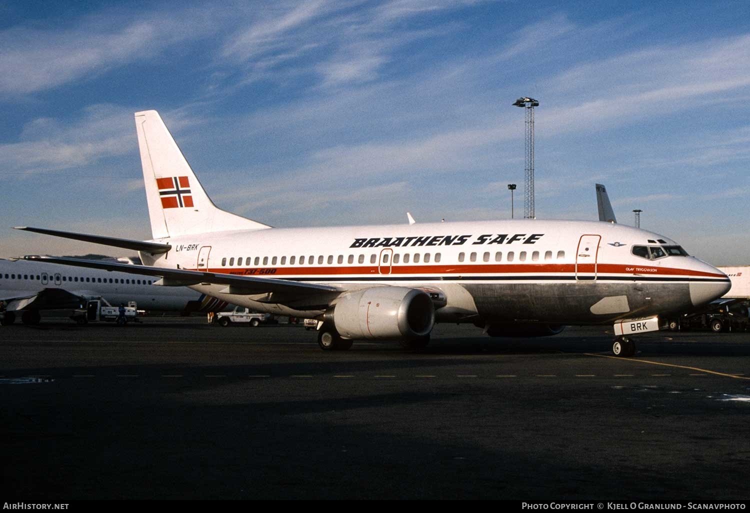 Aircraft Photo of LN-BRK | Boeing 737-505 | Braathens SAFE | AirHistory.net #387691