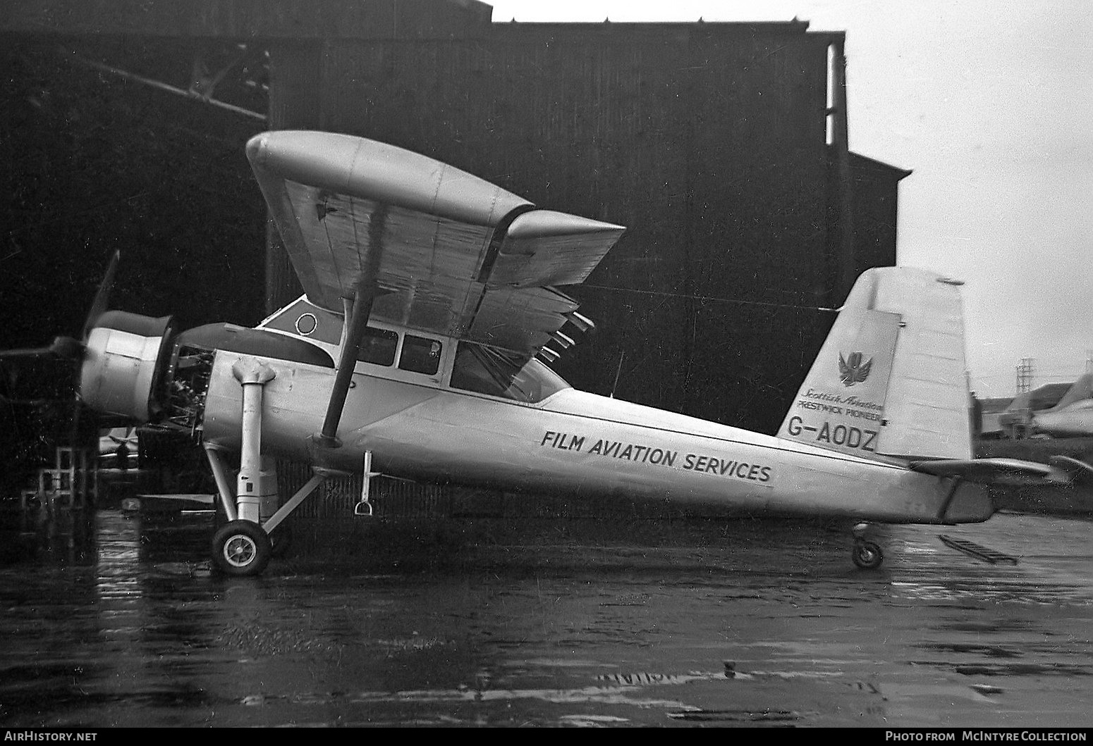 Aircraft Photo of G-AODZ | Scottish Aviation Pioneer 2 | Film Aviation Services | AirHistory.net #387804