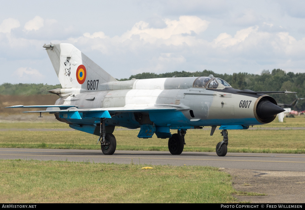 Aircraft Photo of 6807 | Mikoyan-Gurevich MiG-21MF Lancer C | Romania - Air Force | AirHistory.net #387838