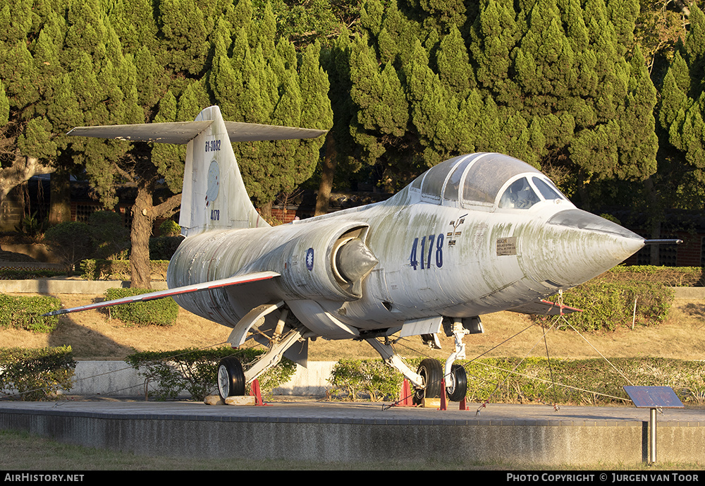 Aircraft Photo of 4178 / 61-3082 | Lockheed TF-104G Starfighter | Taiwan - Air Force | AirHistory.net #388015
