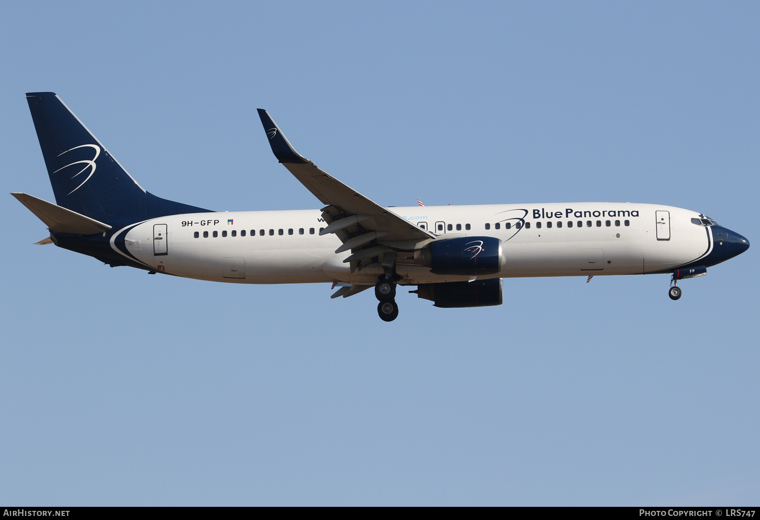 Aircraft Photo of 9H-GFP | Boeing 737-89L | Blue Panorama Airlines | AirHistory.net #388031