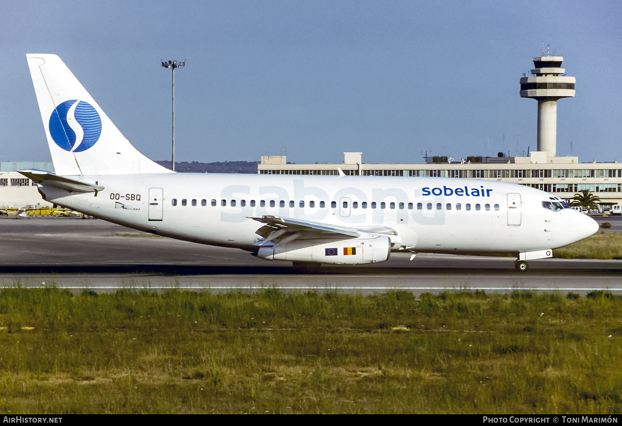 Aircraft Photo of OO-SBQ | Boeing 737-229/Adv | Sobelair | AirHistory.net #388183