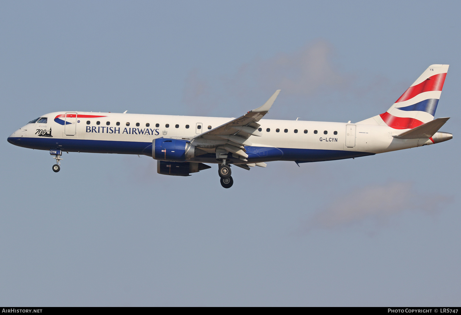 Aircraft Photo of G-LCYN | Embraer 190SR (ERJ-190-100SR) | British Airways | AirHistory.net #388244