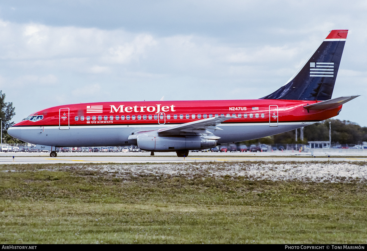 Aircraft Photo of N247US | Boeing 737-201/Adv | Metrojet | AirHistory.net #388253