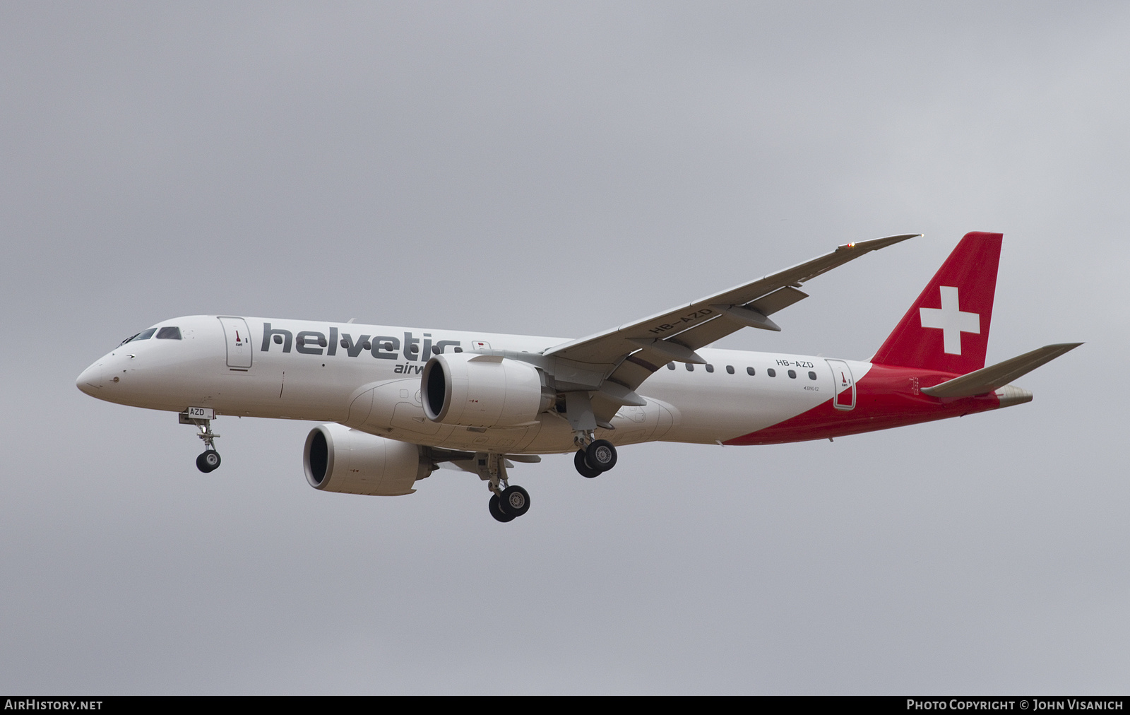 Aircraft Photo of HB-AZD | Embraer 190-E2 (ERJ-190-300) | Helvetic Airways | AirHistory.net #388255