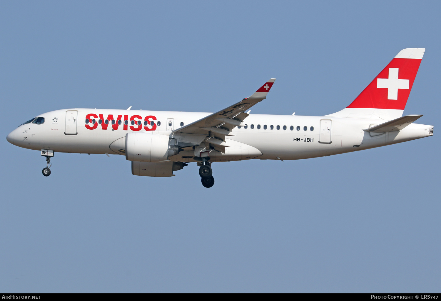 Aircraft Photo of HB-JBH | Bombardier CSeries CS100 (BD-500-1A10) | Swiss International Air Lines | AirHistory.net #388496