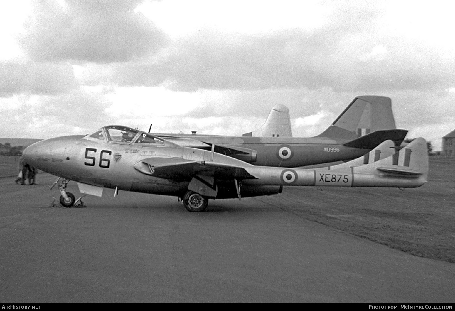 Aircraft Photo of XE875 | De Havilland D.H. 115 Vampire T11 | UK - Air Force | AirHistory.net #388607