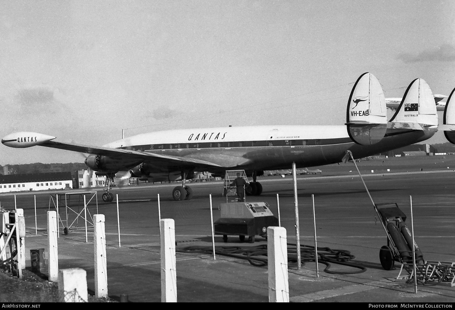 Aircraft Photo of VH-EAB | Lockheed L-1049G Super Constellation | Qantas | AirHistory.net #388636