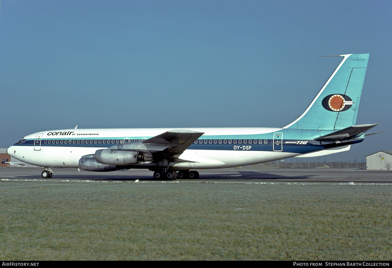 Aircraft Photo of OY-DSP | Boeing 720-025 | Conair of Scandinavia | AirHistory.net #388834