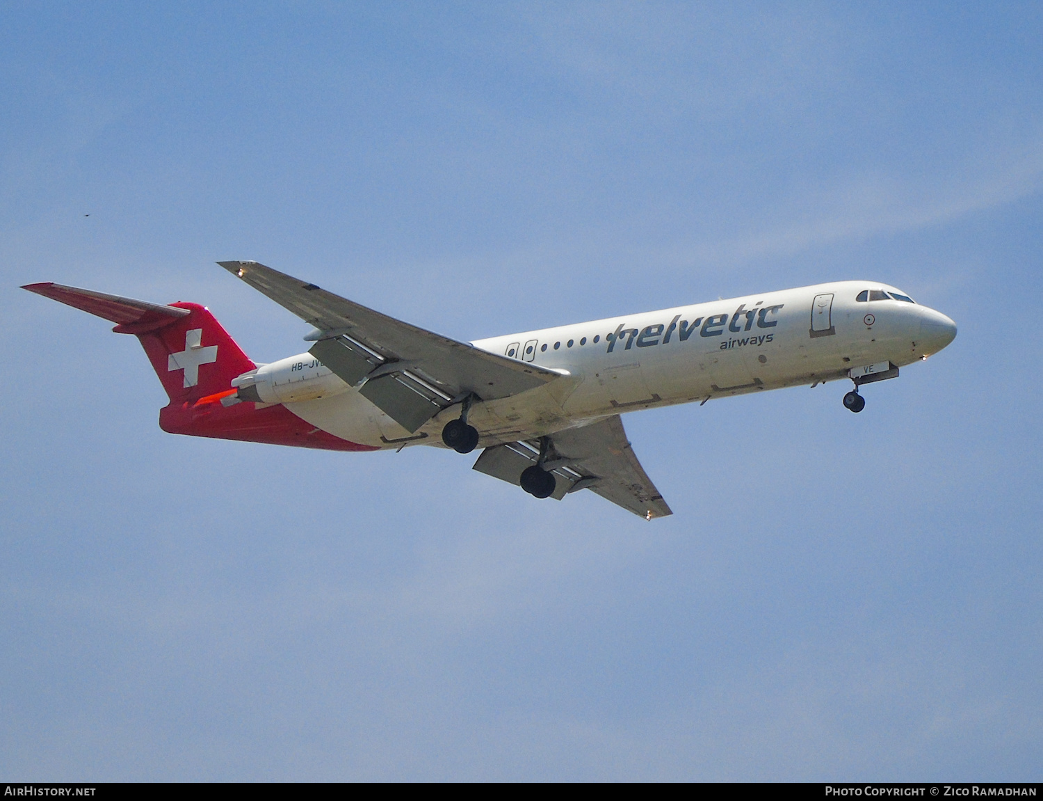 Aircraft Photo of HB-JVE | Fokker 100 (F28-0100) | Helvetic Airways | AirHistory.net #388916