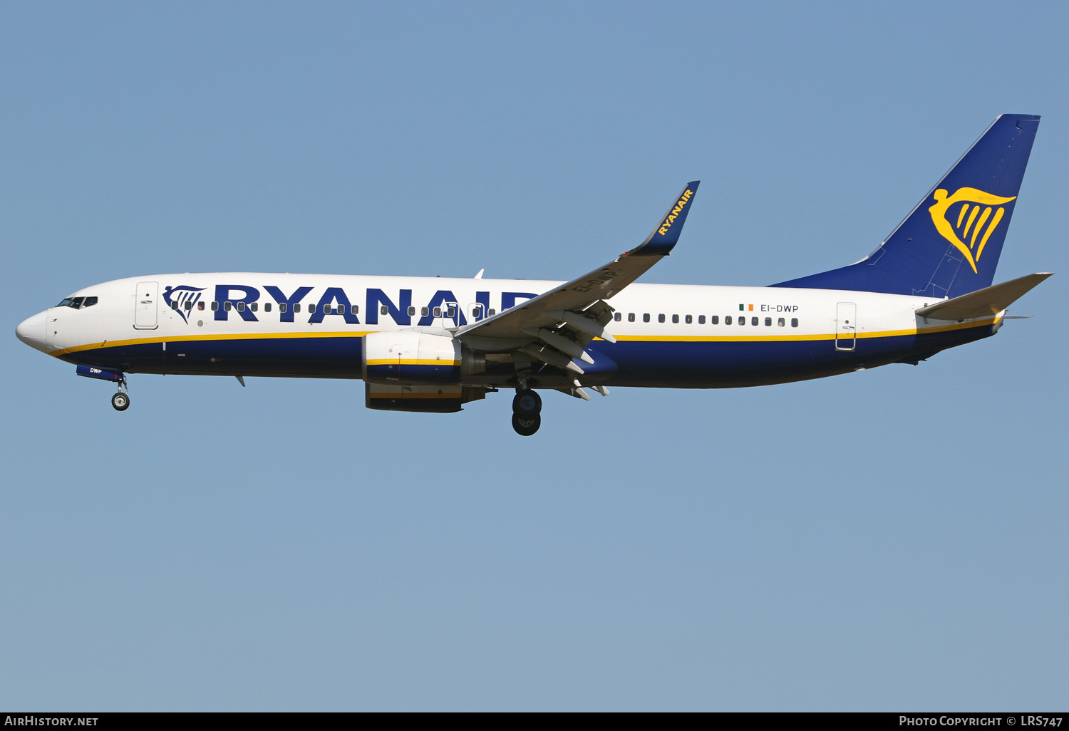 Aircraft Photo of EI-DWP | Boeing 737-8AS | Ryanair | AirHistory.net #388986