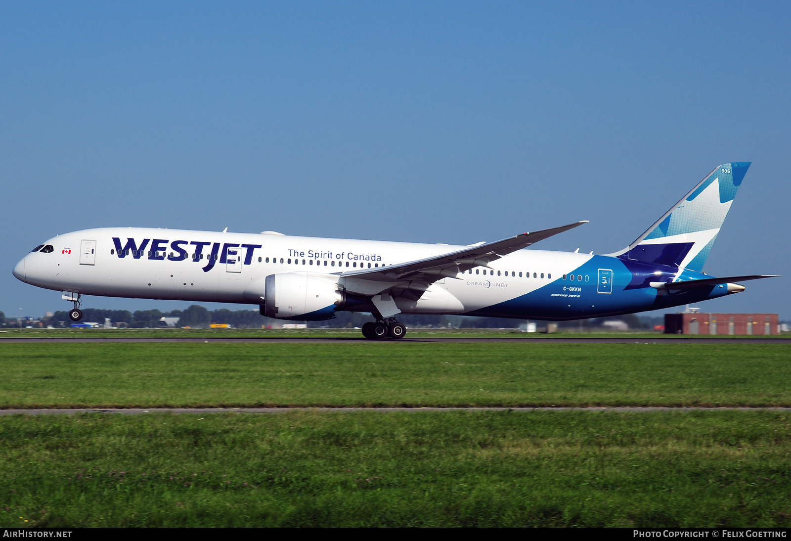 Aircraft Photo of C-GKKN | Boeing 787-9 Dreamliner | WestJet | AirHistory.net #389072
