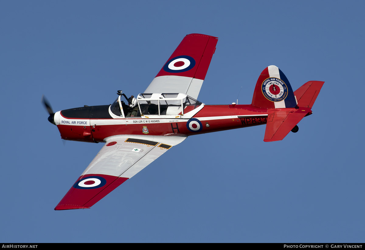 Aircraft Photo of N833WP / WP833 | De Havilland DHC-1 Chipmunk 22 | UK - Air Force | AirHistory.net #389089