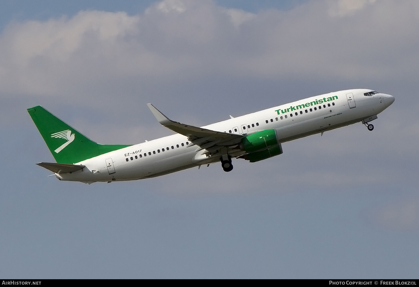 Aircraft Photo of EZ-A017 | Boeing 737-82K | Turkmenistan Airlines | AirHistory.net #389109
