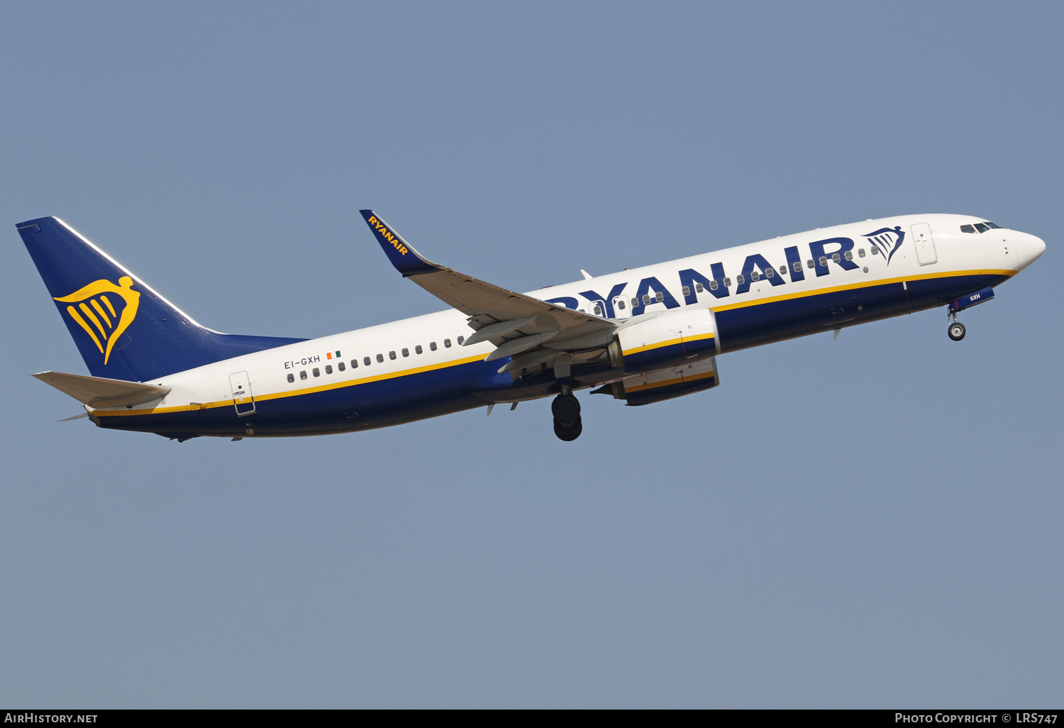 Aircraft Photo of EI-GXH | Boeing 737-800 | Ryanair | AirHistory.net #389233